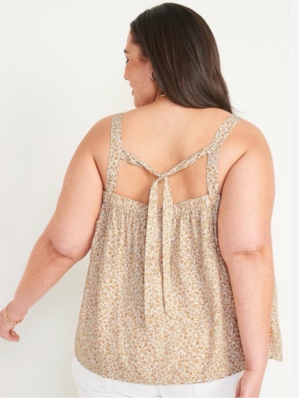 Old Navy Tie Back Floral Cami Swing Tank Top - XL